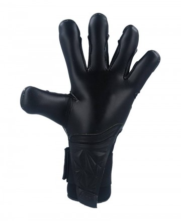 Black soccer goalkeeper gloves
