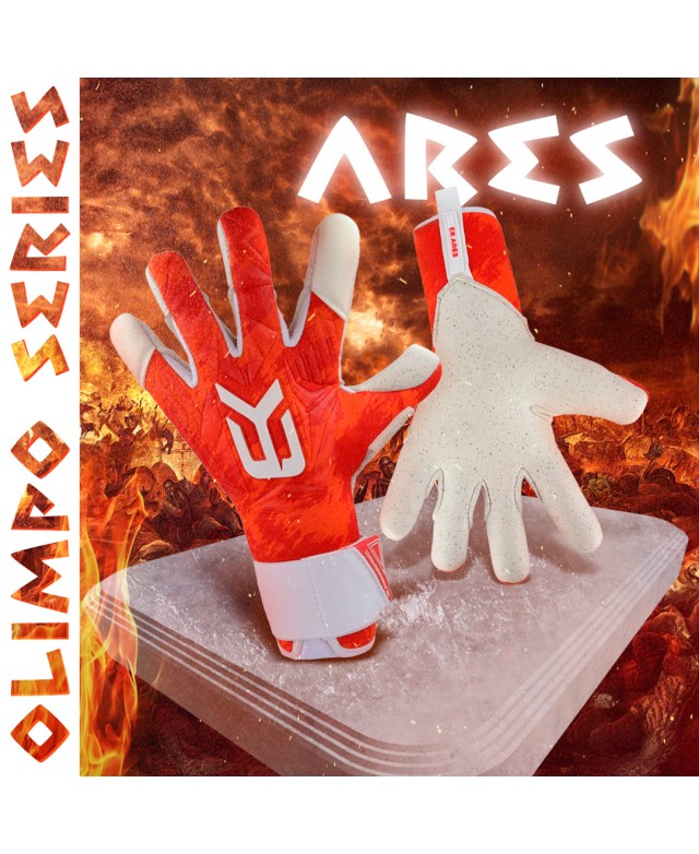 guantes de portero rojos