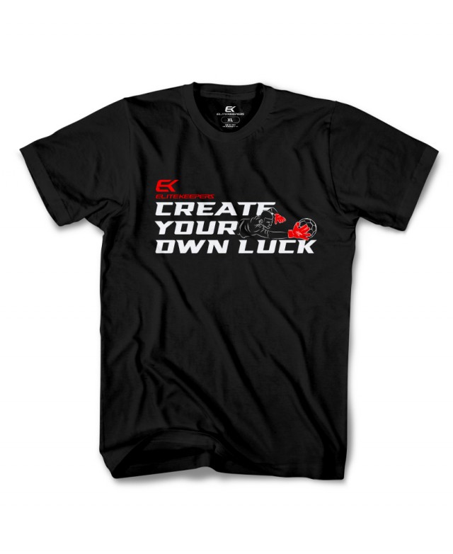 Elitekeepers Create Your Own Luck Men's Black T-Shirt