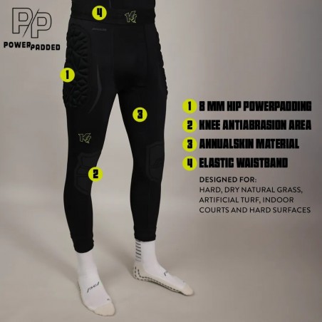 KEEPERsport PowerPadded goalkeeper tights with protection