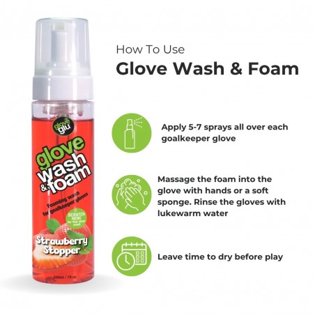 Beneficios del limpiador de guantes Glove Wash & Foam Strawberry Stopper con aroma a fresa