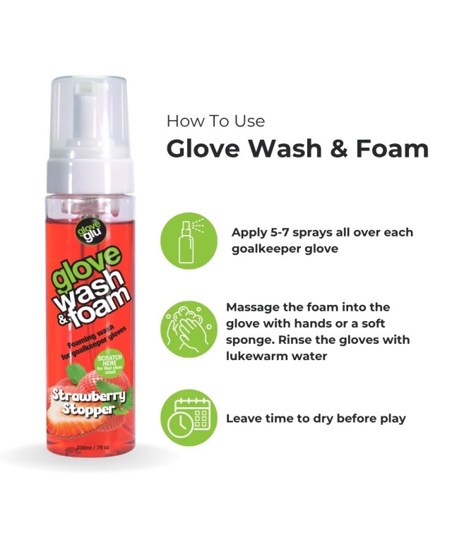 Beneficios del limpiador de guantes Glove Wash & Foam Strawberry Stopper con aroma a fresa Beneficios del limpiador de guantes Glove Wash & Foam Strawberry Stopper con aroma a fresa