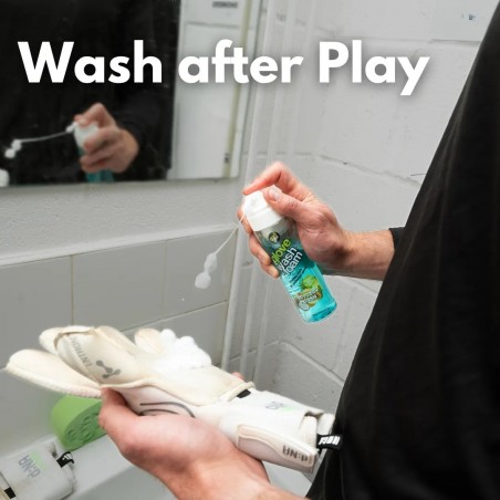 How to use Glove Wash & Foam Tropical Punch to clean goalkeeper gloves