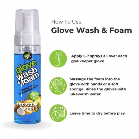 Beneficios del limpiador de guantes Glove Wash & Foam Tropical Punch con frescor frutal