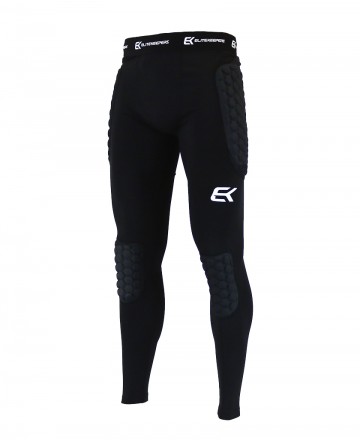 Elitekeepers Impact Pro goalkeeper tights with padded protection – full front view.