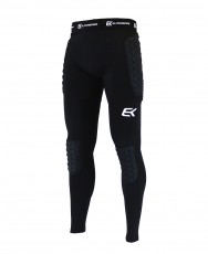 Elitekeepers Impact Pro goalkeeper tights with padded protection – full front view. Elitekeepers Impact Pro goalkeeper tights with padded protection – full front view.