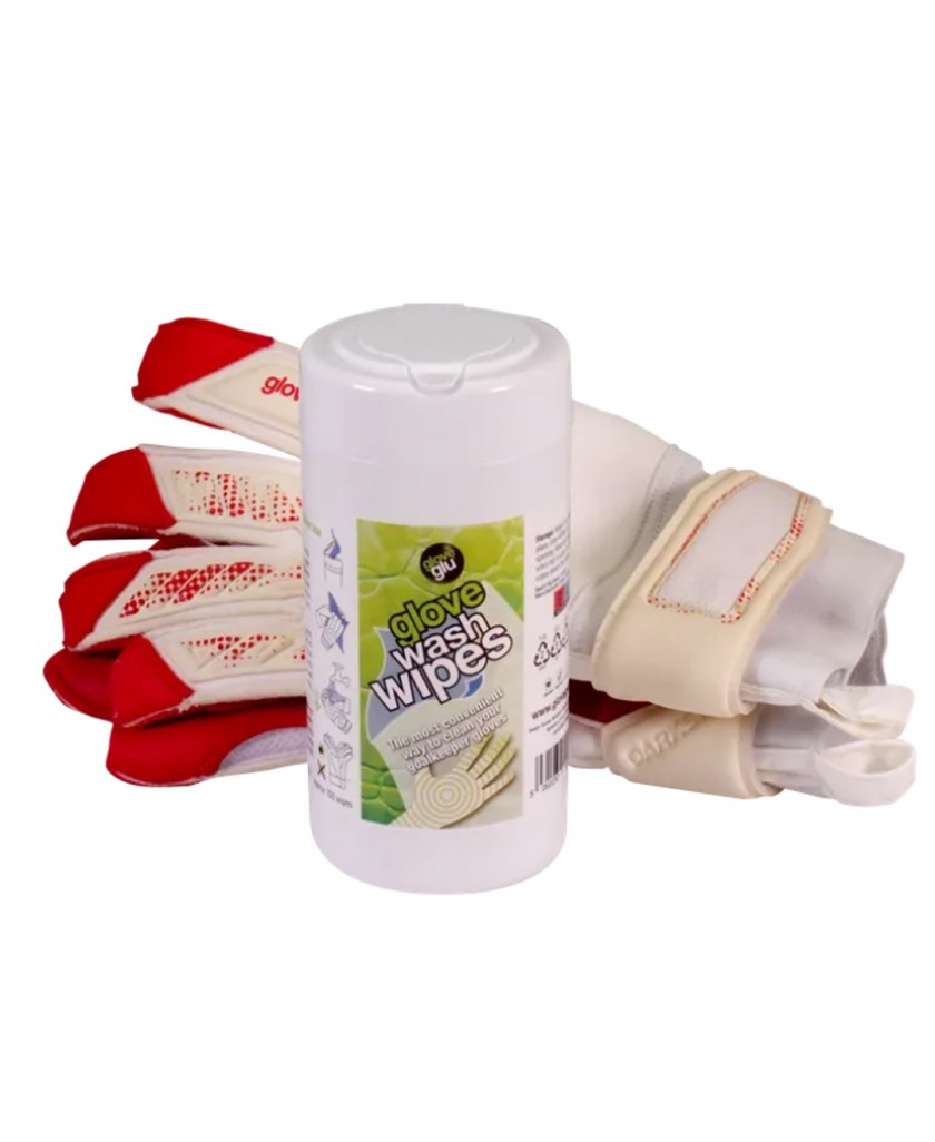 Toallitas Glove Glu Wash & Prepare Wipes – Limpieza rápida para guantes de portero