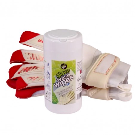 Toallitas Glove Glu Wash & Prepare Wipes – Limpieza rápida para guantes de portero