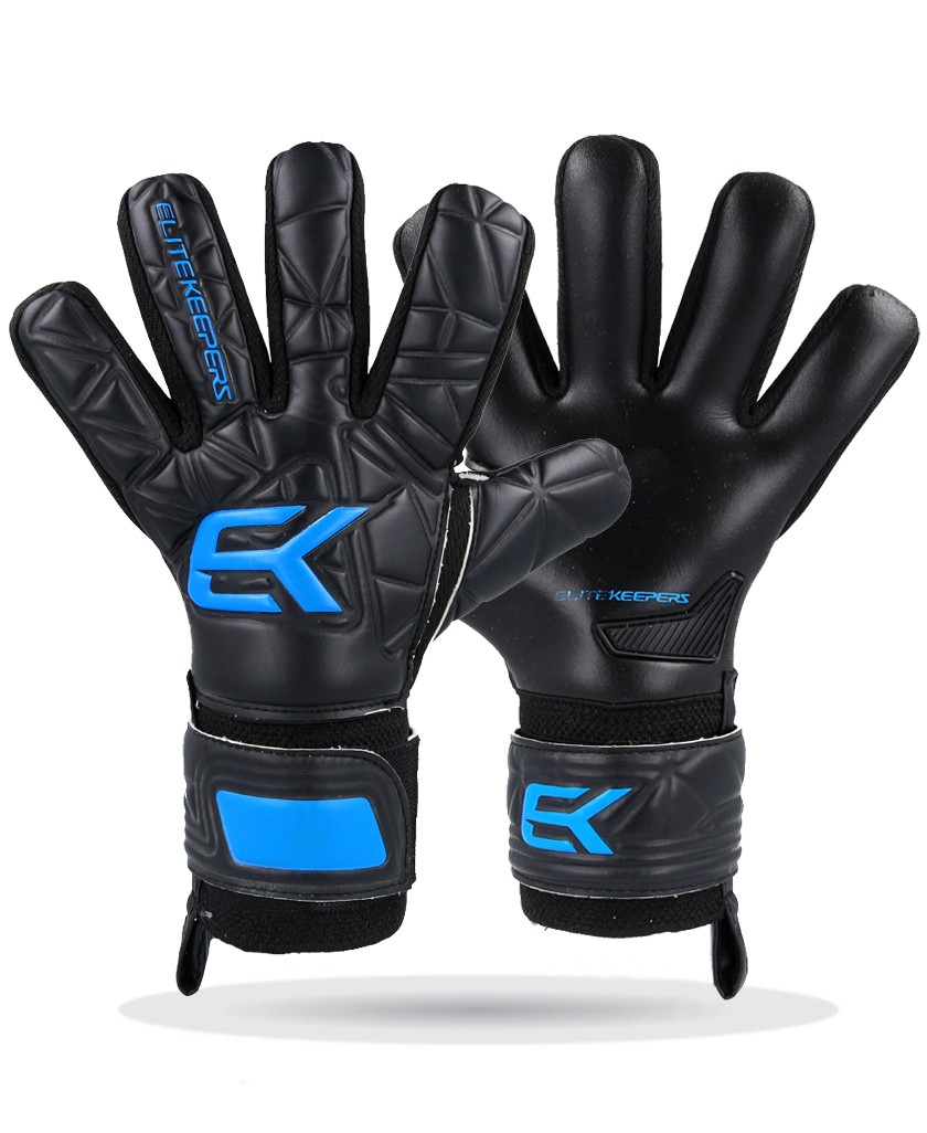 Guantes portero niño Elitekeepers Shadow Blue – Vista frontal y dorso