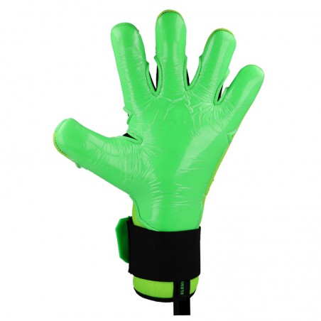 Backhand detail with transparent 3D silicone and earth-textured geometric patterns.