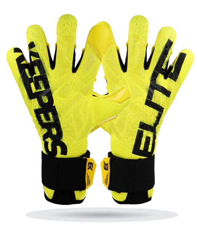 Guantes de portero EK LIGHTNING – Vista frontal del dorso con diseño inspirado en la velocidad del rayo.