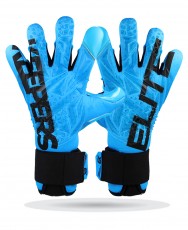 Elitekeepers EK TSUNAMI goalkeeper gloves – Elements Series, blue water-inspired design.