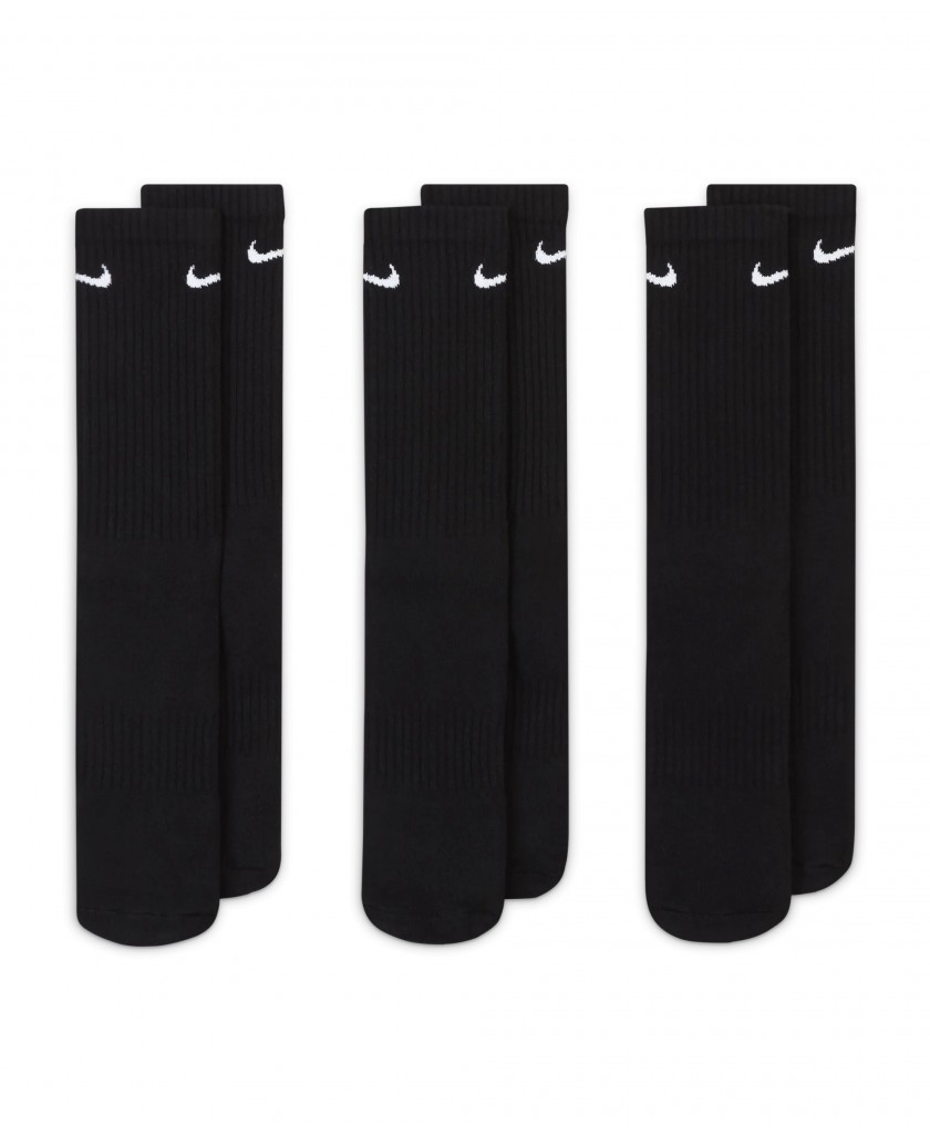 Calcetines negros Nike Everyday Cushion Crew 3 Pack Socks
