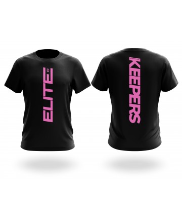 Camiseta Negra Elitekeepers Vertical Logo Tee