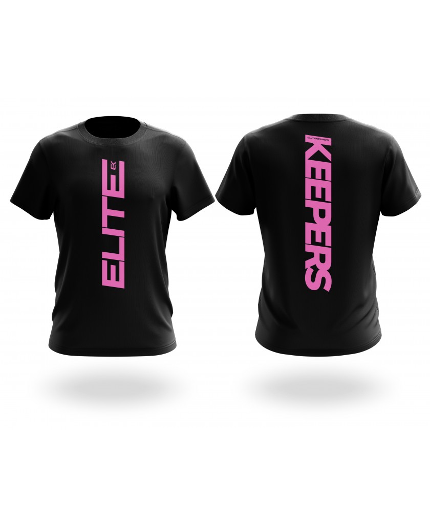 Camiseta Negra Elitekeepers Vertical Logo Tee