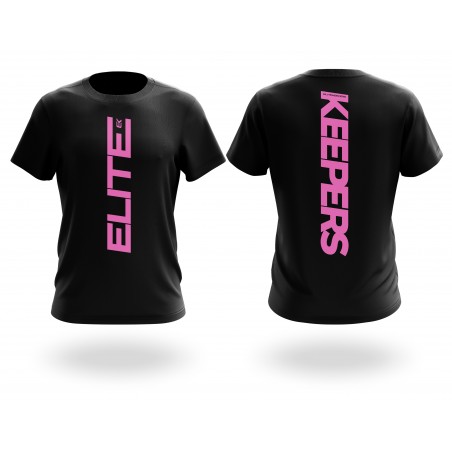 Camiseta Negra Elitekeepers Vertical Logo Tee