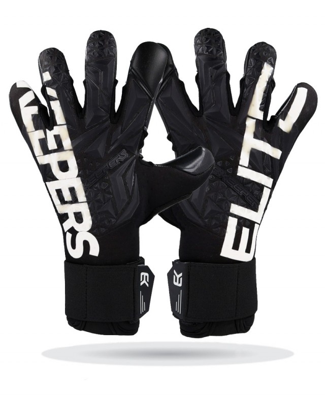 Guantes de portero Elitekeepers negros – diseño premium y gran agarre para entrenamiento y competición