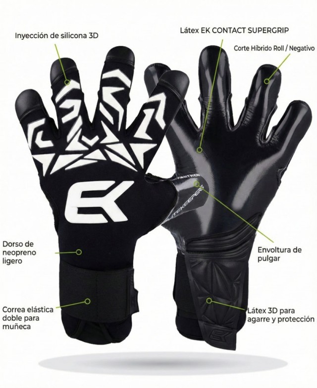 Elitekeepers EK Panther Logo White Goalkeeper Gloves