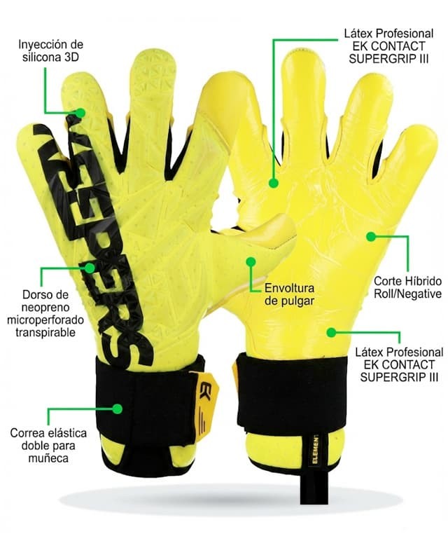 Composición Guantes portero Elitekeepers EK Lightning