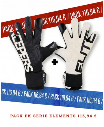 Elitekeepers EK Elements Series goalkeeper gloves pack – includes Frostbite, Obsidian and white Elite model
