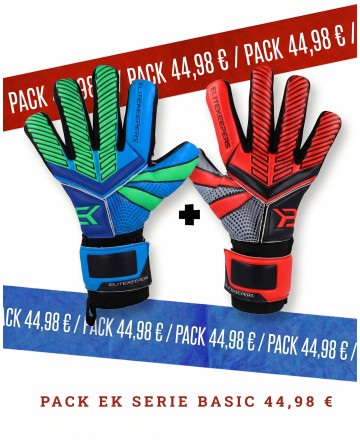 EK Serie Basic goalkeeper gloves pack with two pairs for €44.98