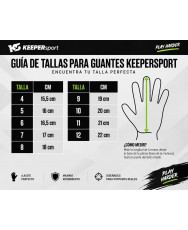 Joven portero con guantes KEEPERsport Champ Elite NC Kids blancos