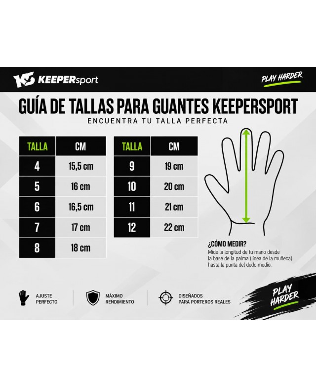 Joven portero con guantes KEEPERsport Champ Elite NC Kids blancos