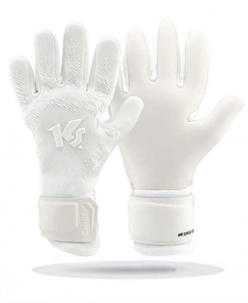 KEEPERsport Champ Elite NC Kids guantes de portero infantiles blancos de corte negativo