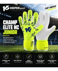 KEEPERsport Champ Elite NC Junior features with Negative Cut and 4mm Supreme Claw