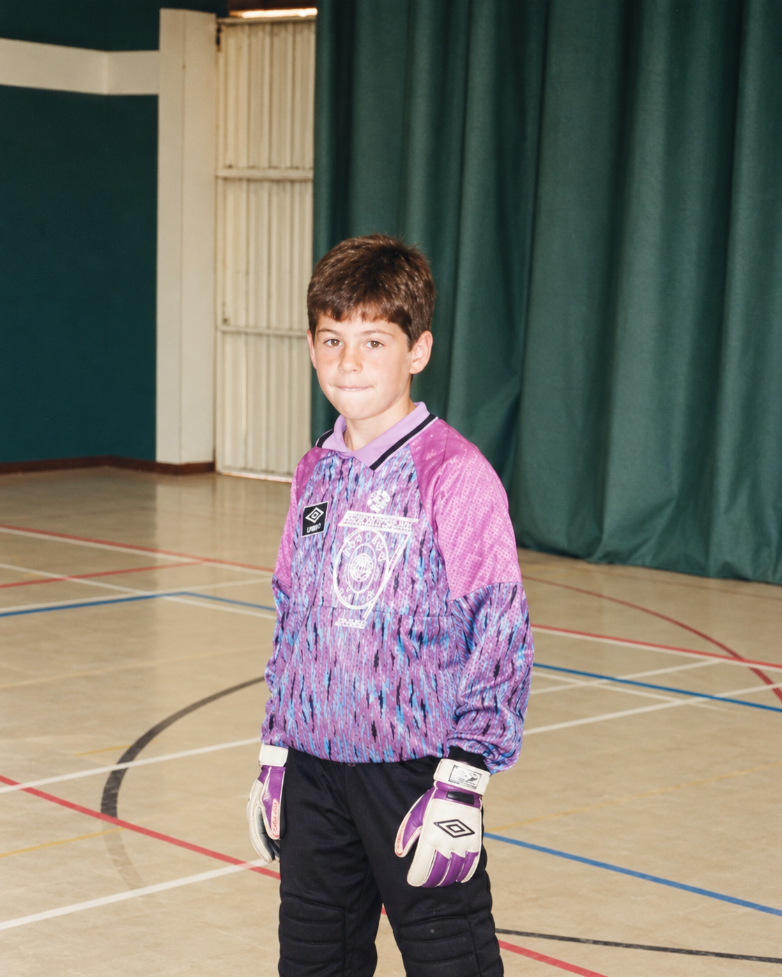 Daniel Miguélez as a young goalkeeper
