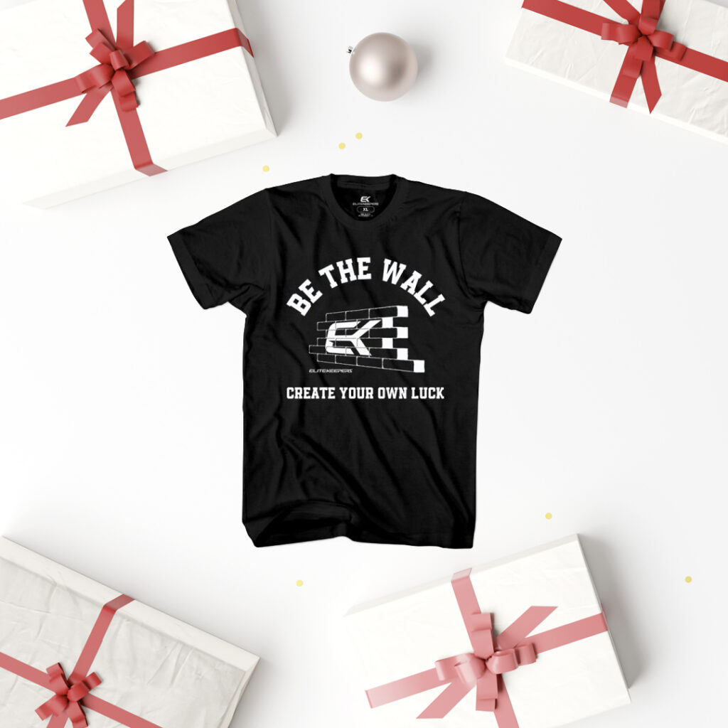 Guía de regalos para Porteros: Regalo Camiseta negra Elitekeepers Be The Wall